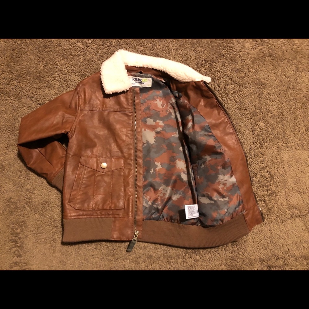 5t faux leather sheepskin jacket.